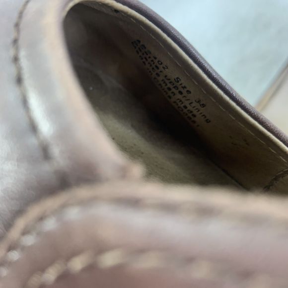 Sanita Womens Nyla Brown Leather Round Toe Wedge Heel Buckle Mary Jane Shoes 38 - Picture 13 of 16